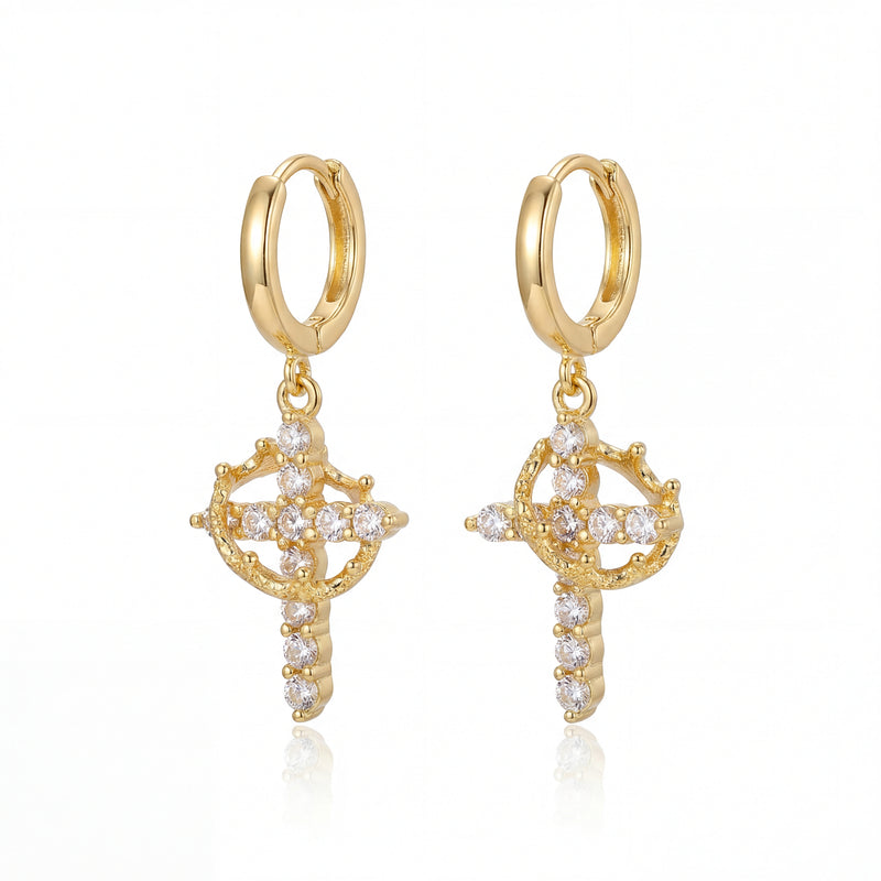 Divina Križ s Krunom Naušnice